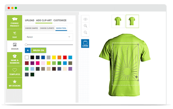Brush Your Ideas: t-shirt design tool